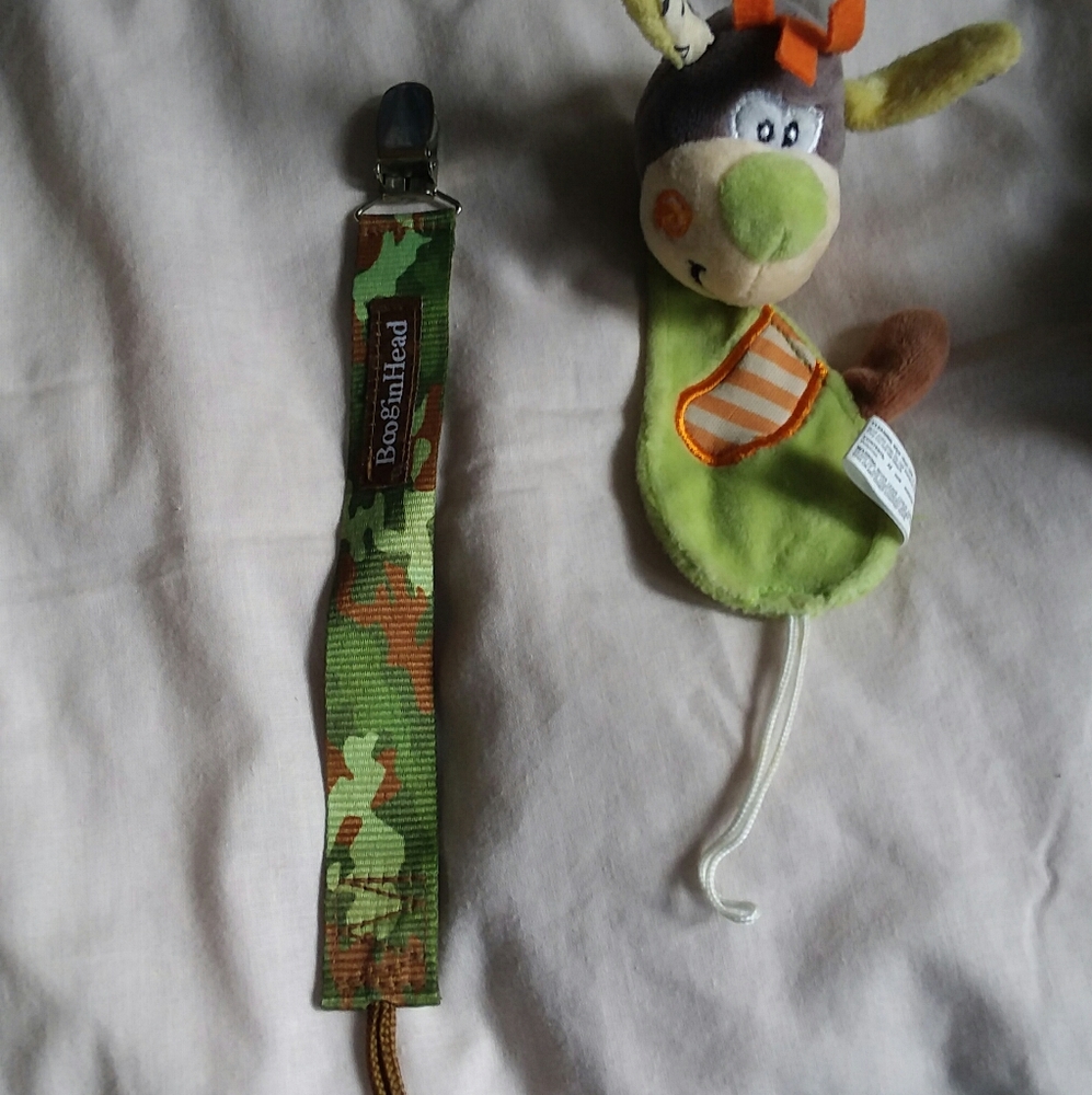 2 Baby boy pacifier holders